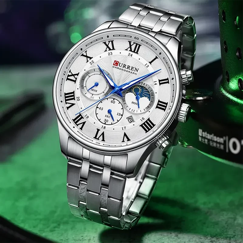 Curren Chronograph White Dial Men’s Watch | 8427